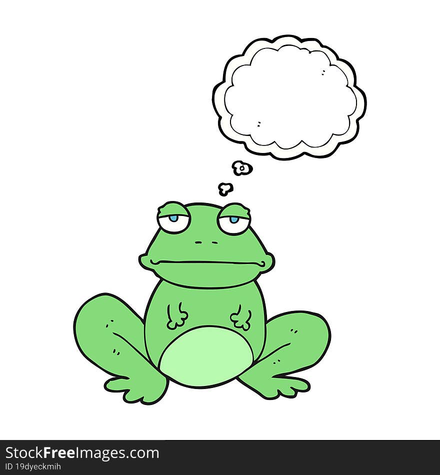 Thought Bubble Cartoon Frog