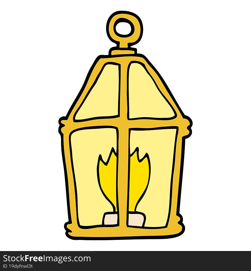 cartoon doodle lantern