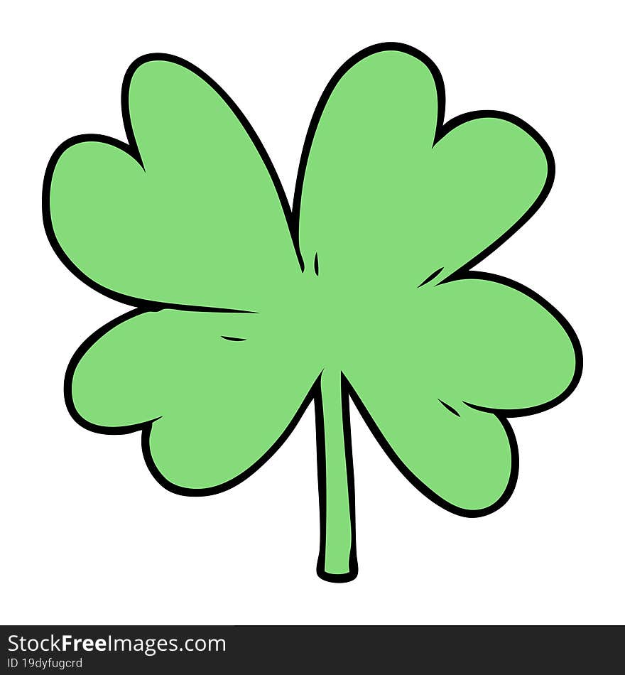 cartoon four leaf clover. cartoon four leaf clover