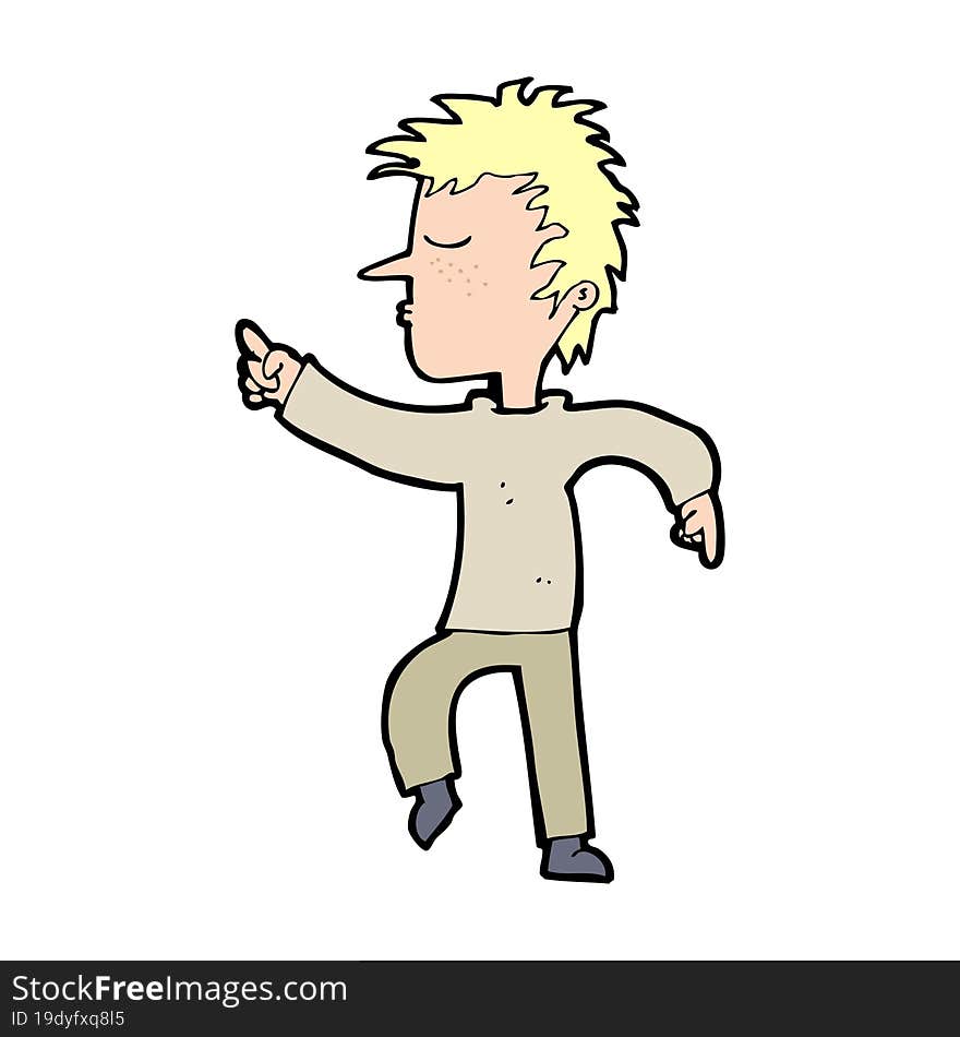 Cartoon Man Pointing