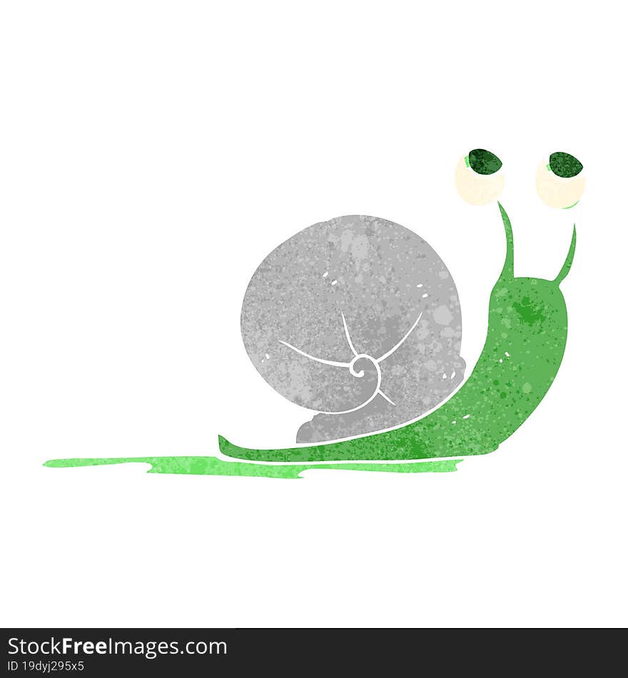 Retro Cartoon Snail