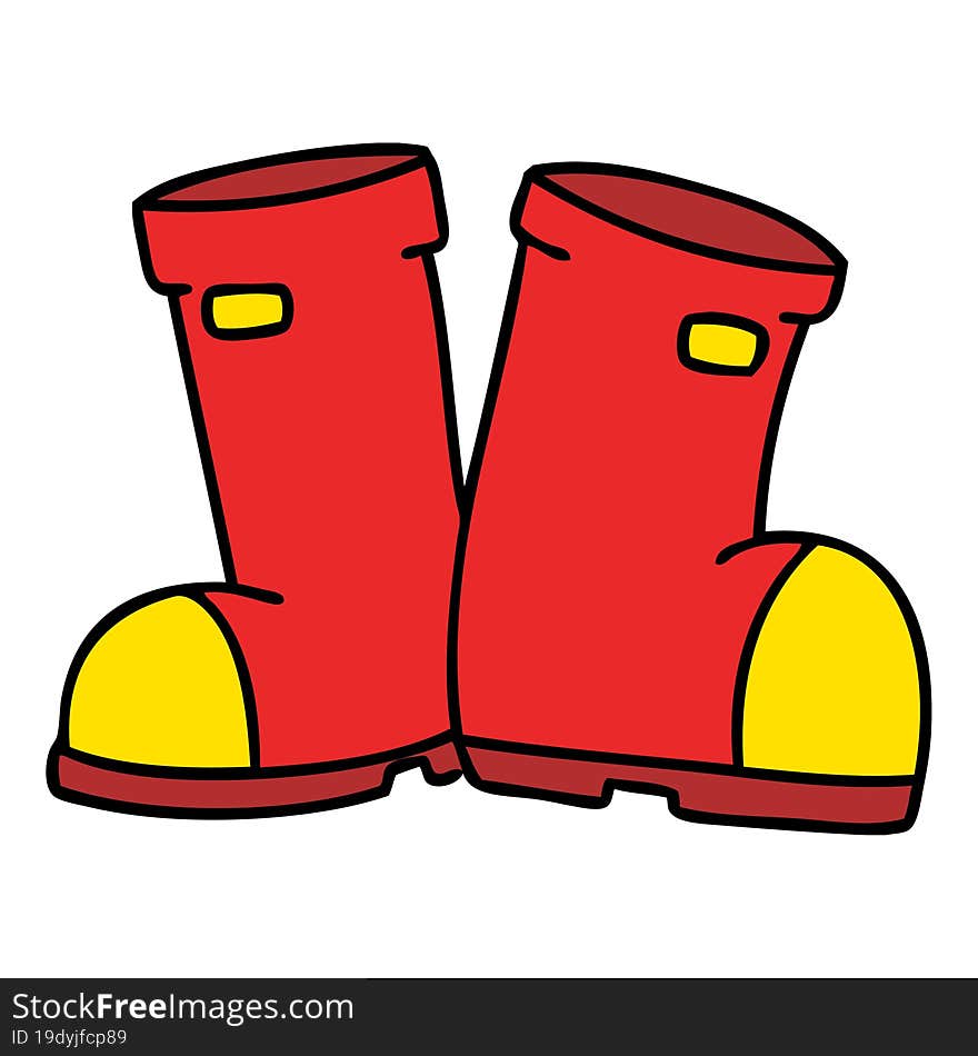 cartoon pair of wellington boots