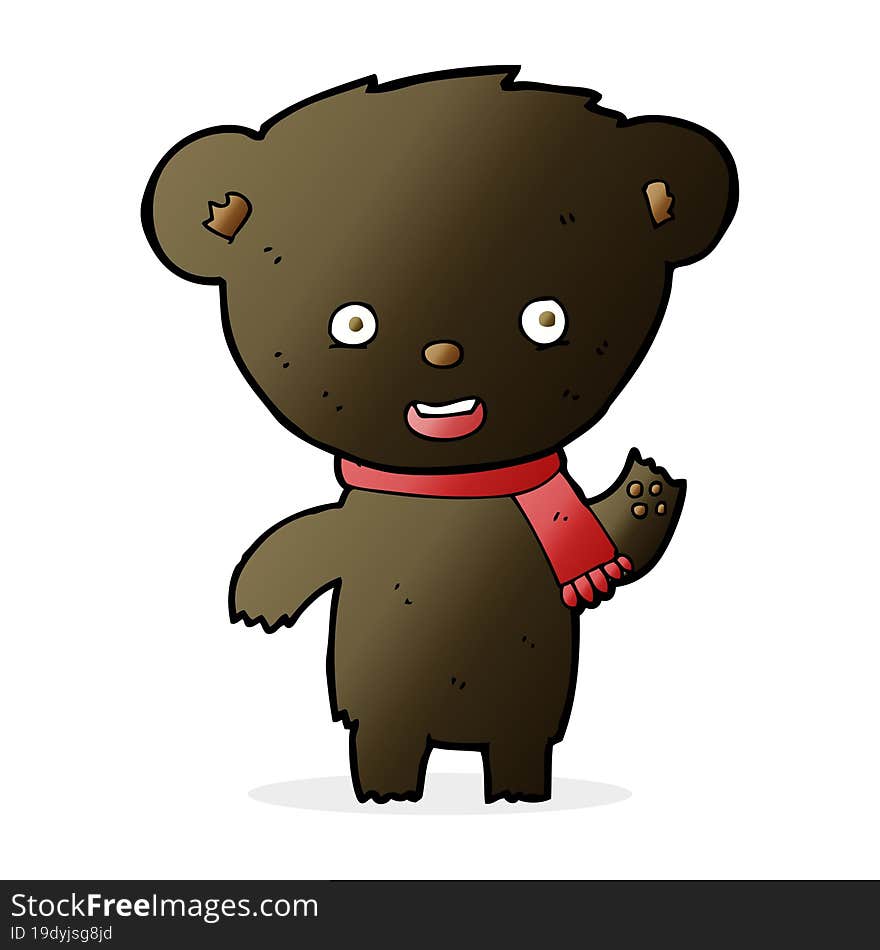 Cartoon Cute Black Bear