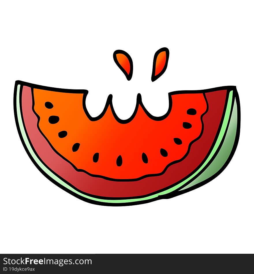 cartoon doodle watermelon