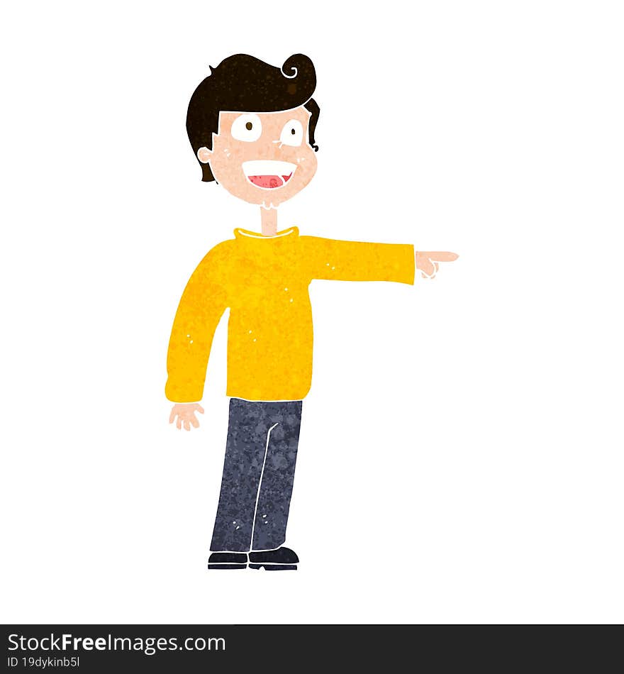 Cartoon Man Pointing And Laughing