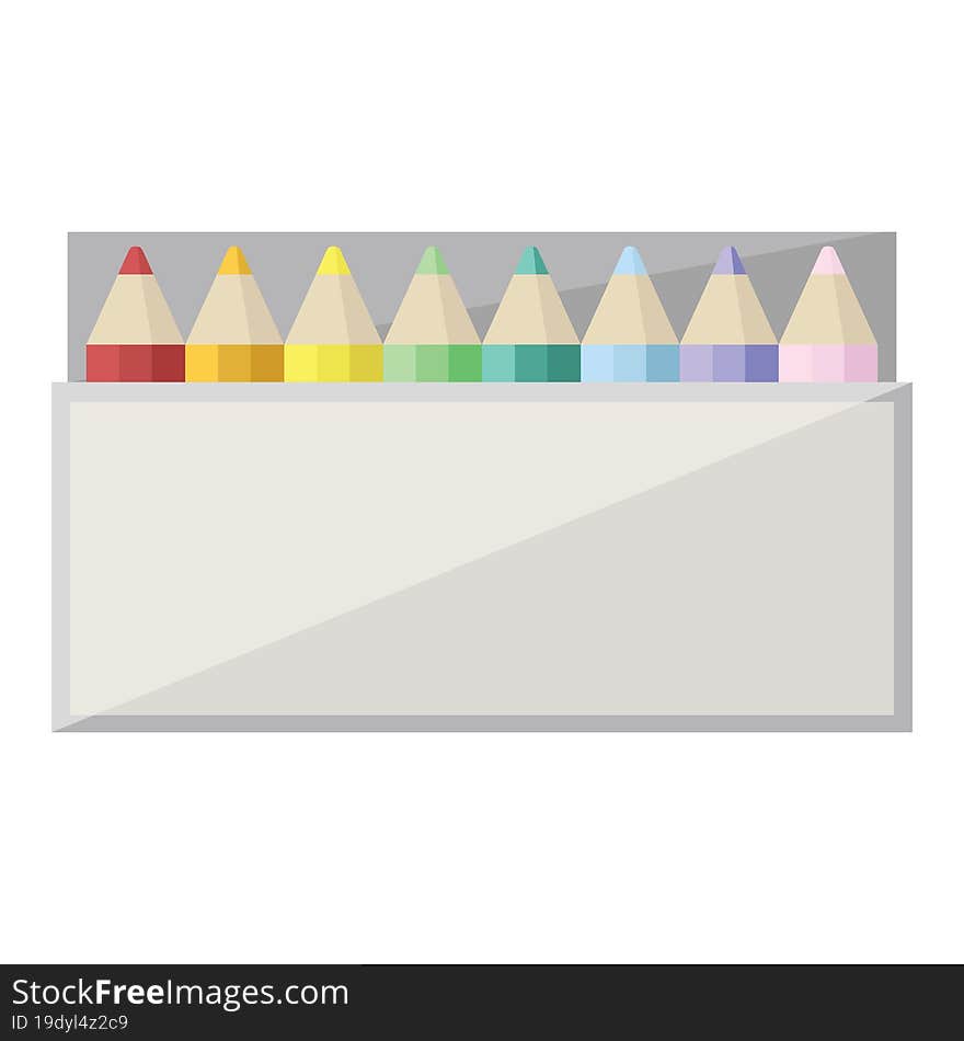 pack of coloring pencils graphic vector illustration icon. pack of coloring pencils graphic vector illustration icon