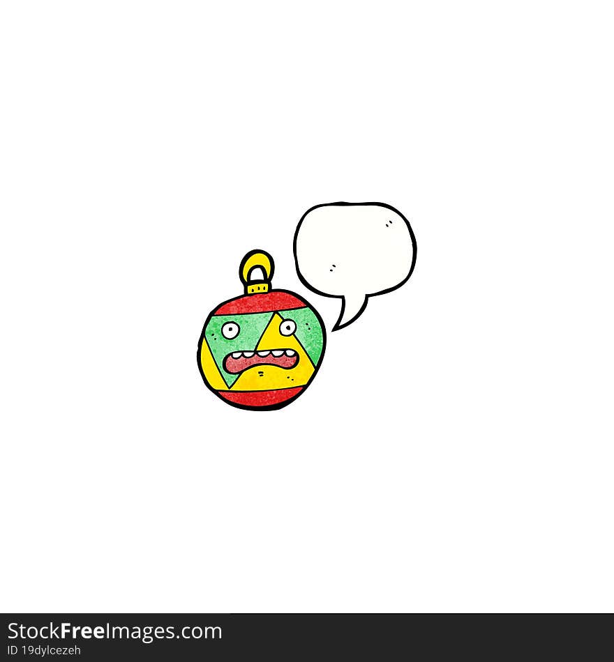 Christmas Bauble Cartoon Character