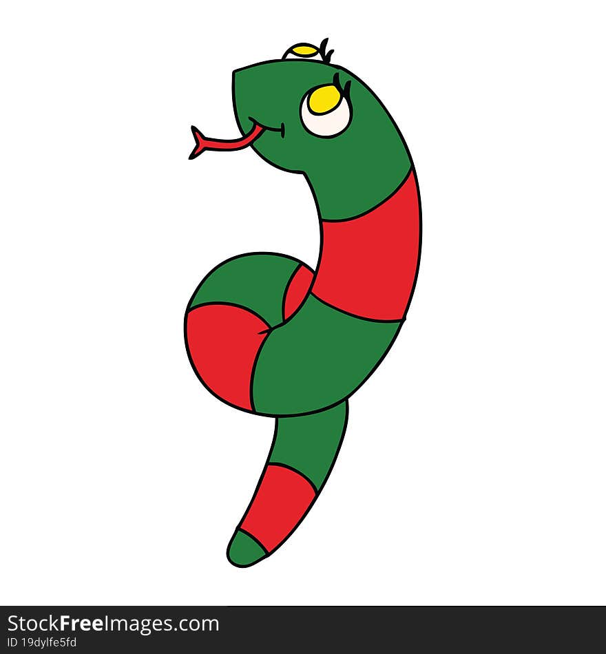 cartoon kawaii of a cute snake