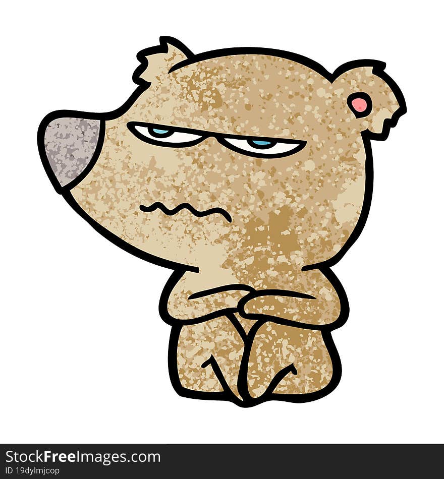 angry bear cartoon. angry bear cartoon