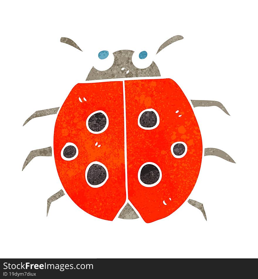 retro cartoon ladybug