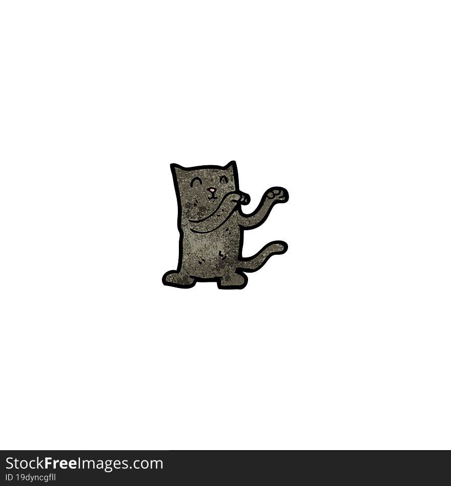 Cute Cartoon Black Cat