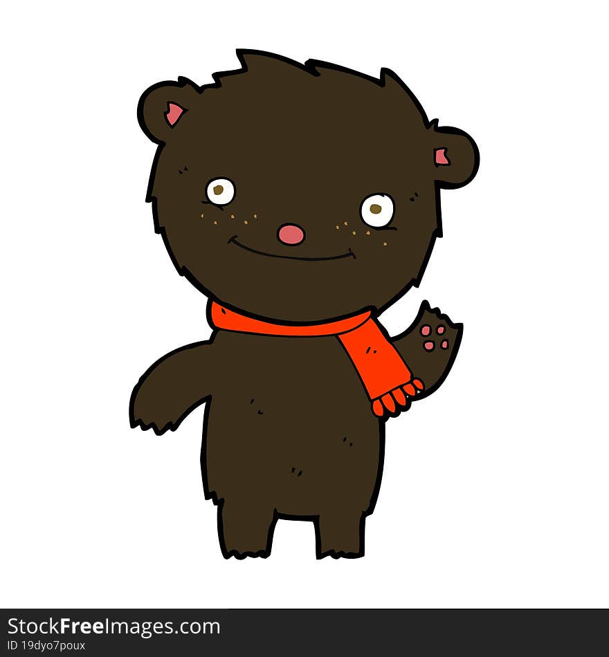 cartoon cute black bear