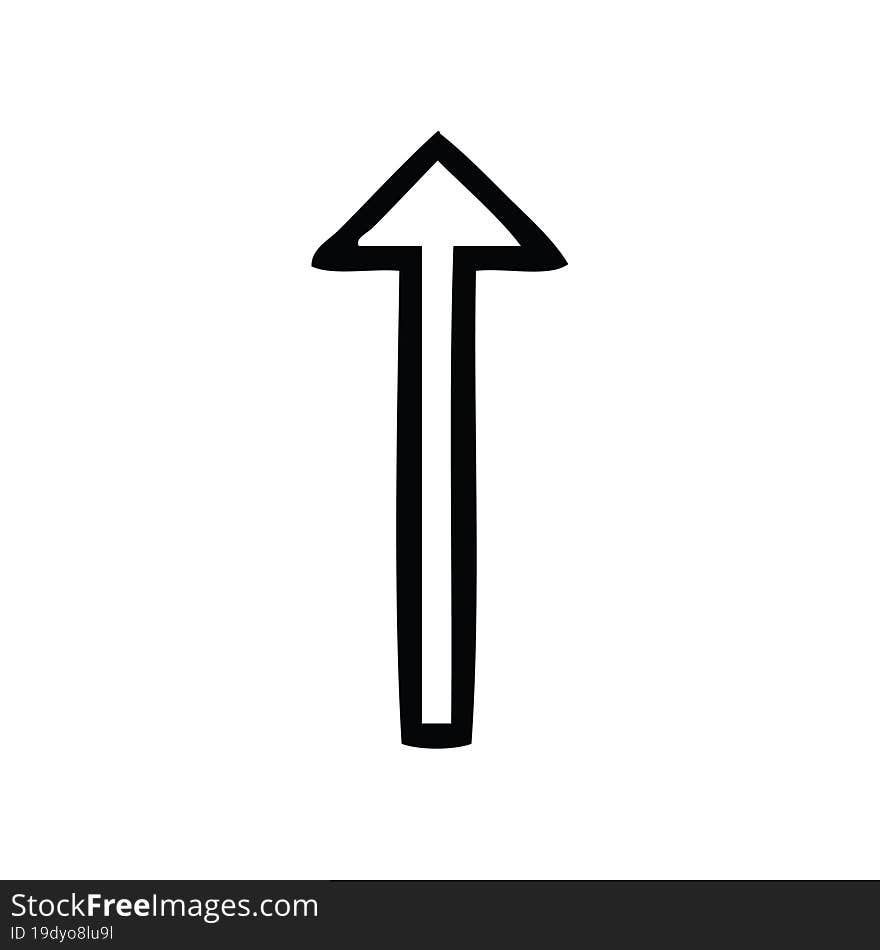 line drawing cartoon long arrow symbol