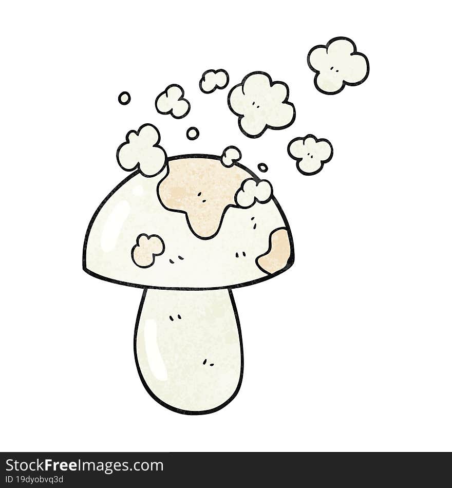 Textured Cartoon Mushroom