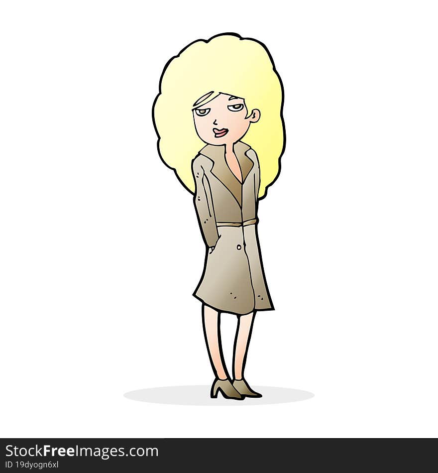 Cartoon Female Spy