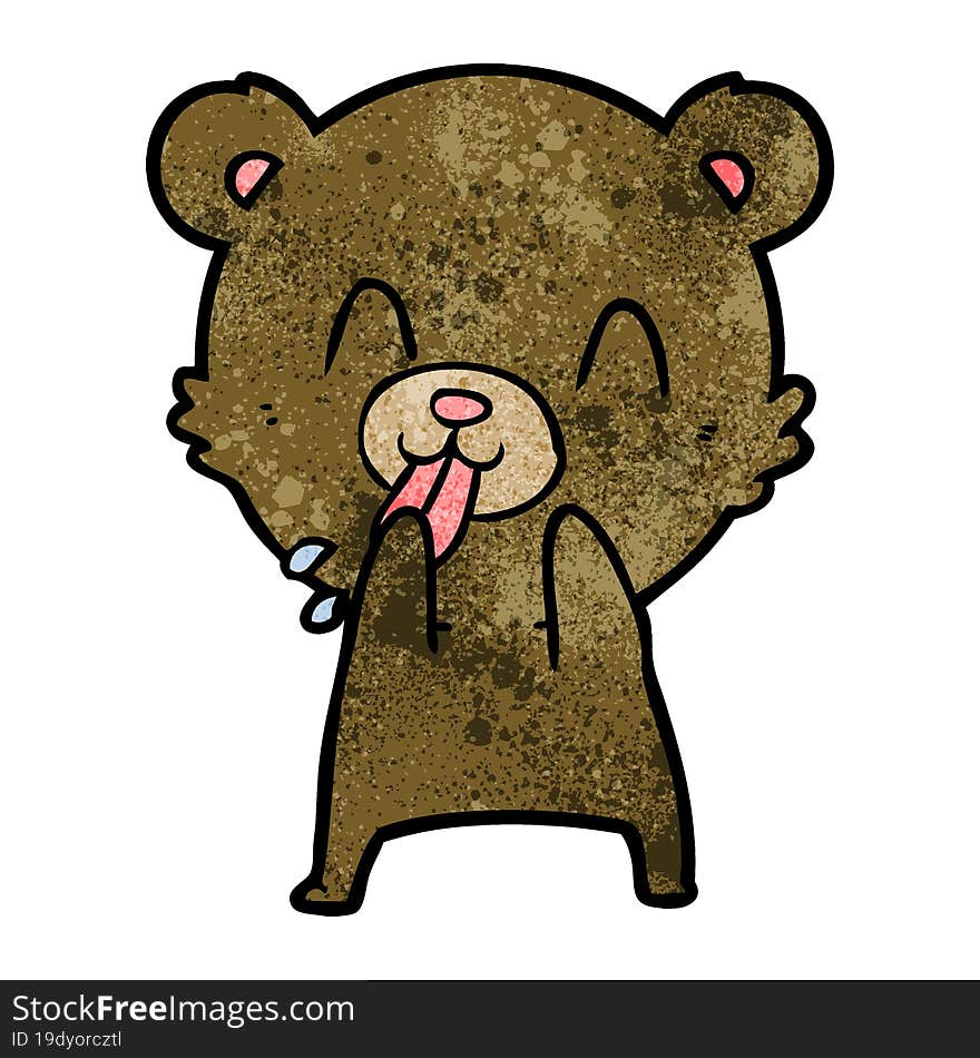 rude cartoon bear. rude cartoon bear