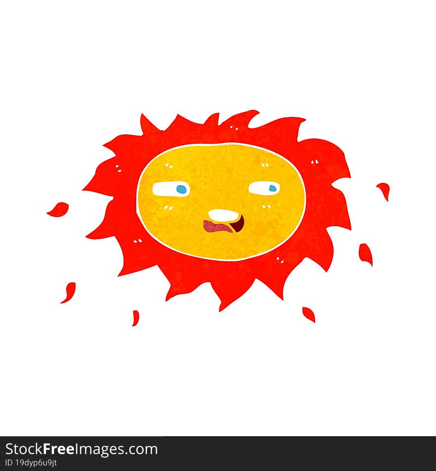 Cartoon Sad Sun