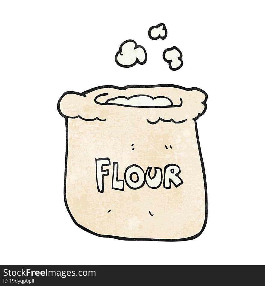 Textured Cartoon Bag Of Flour