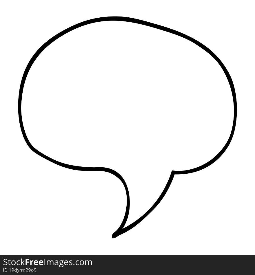 line drawing cartoon speech bubble