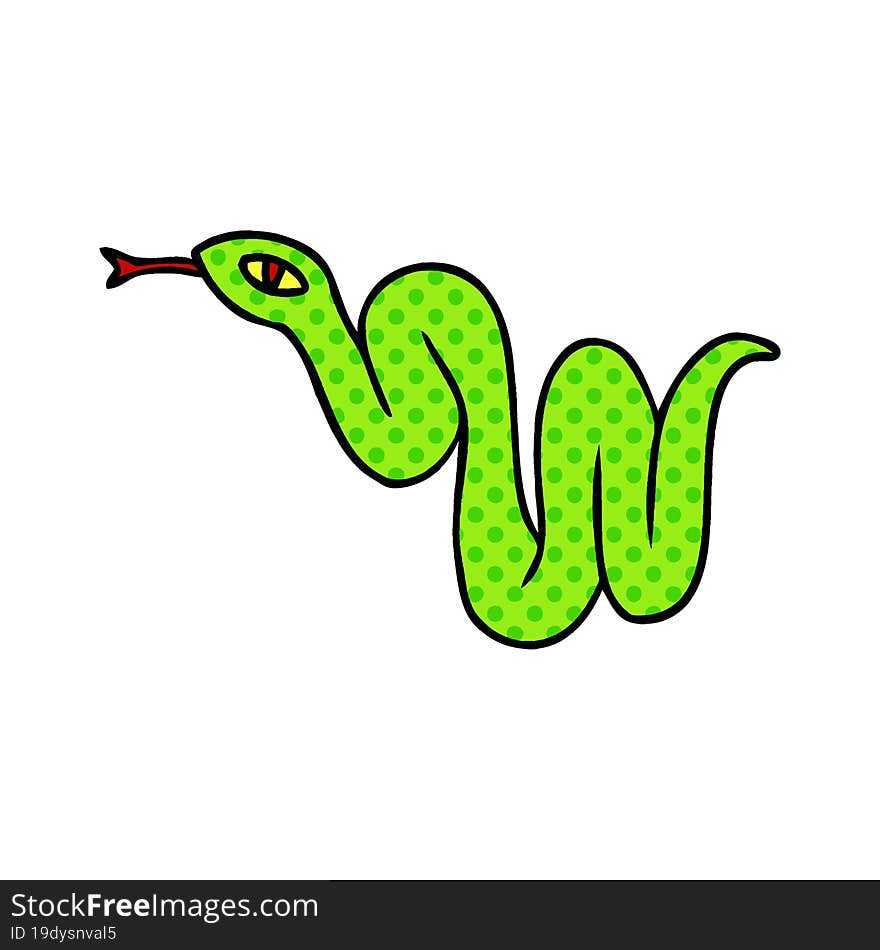 hand drawn cartoon doodle of a garden snake