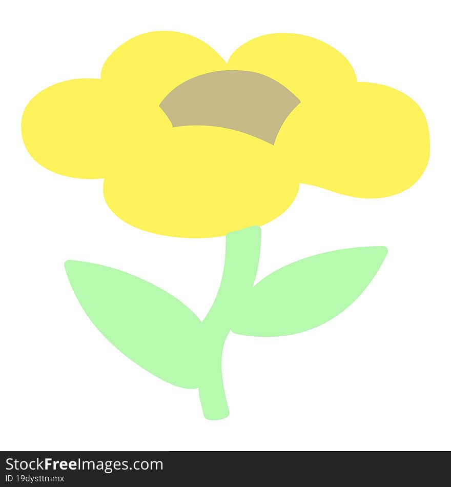 cartoon flower growing