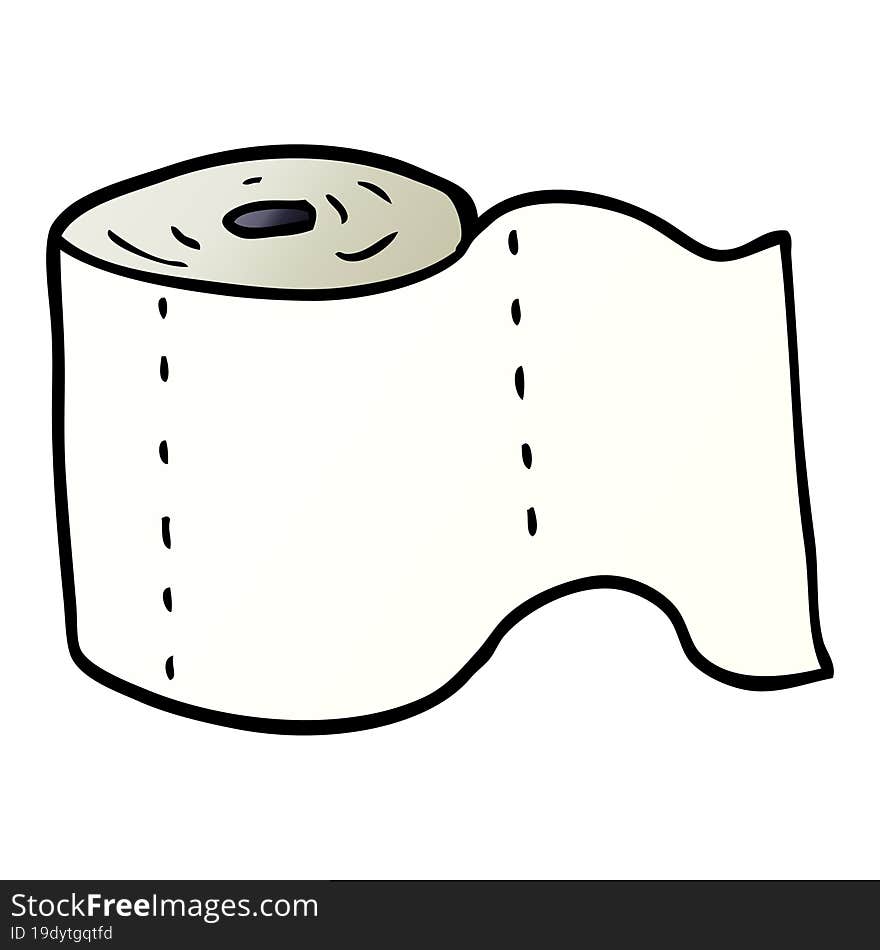 cartoon doodle toilet roll