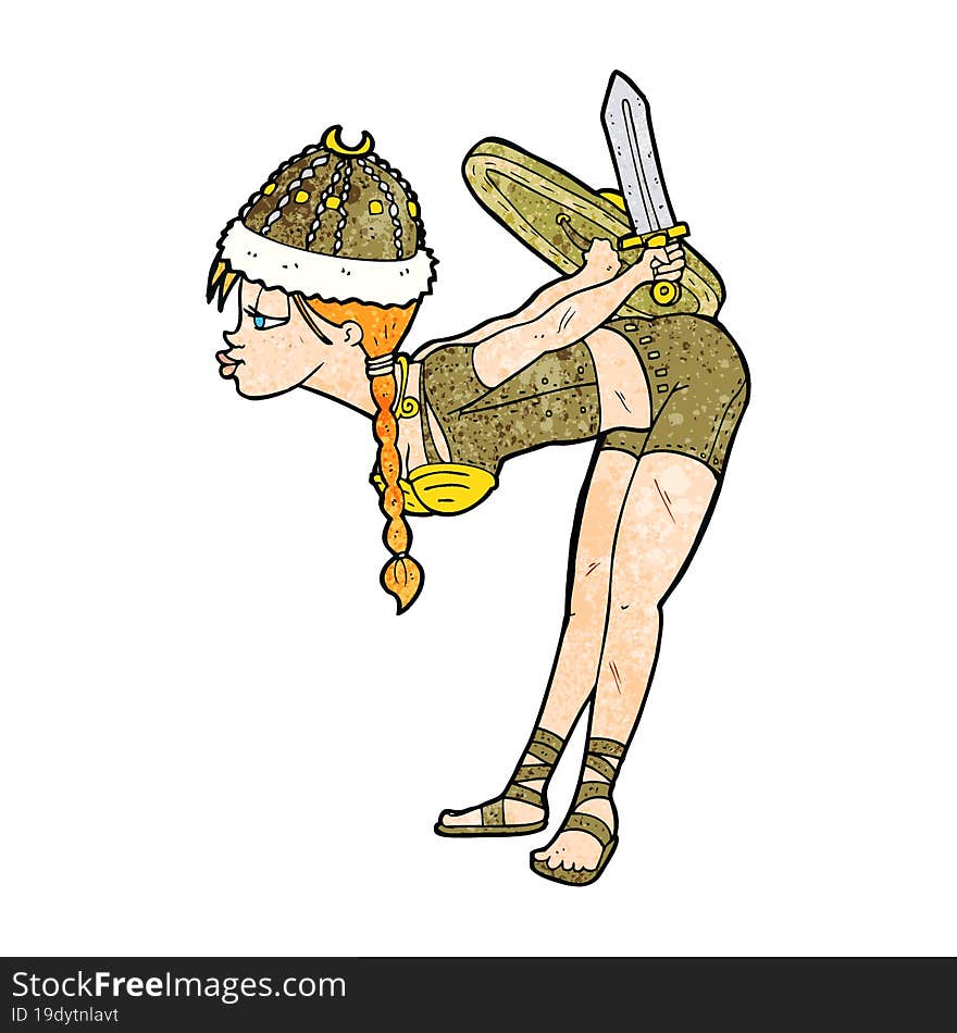 cartoon viking girl