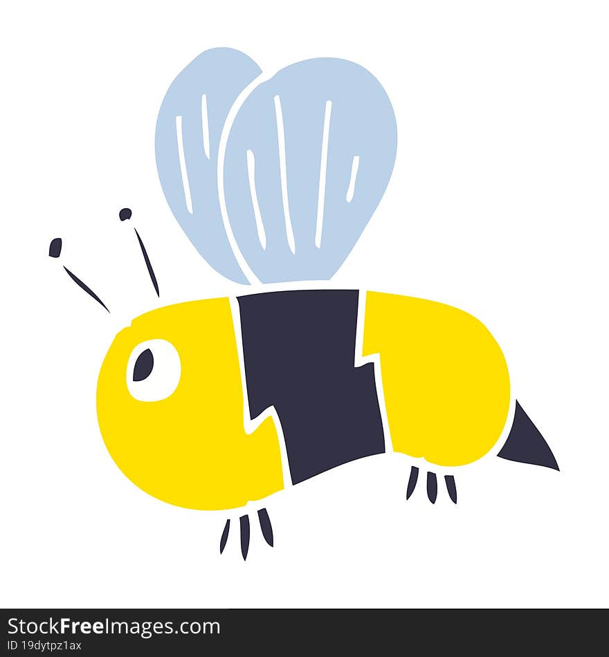 cartoon doodle fat bee