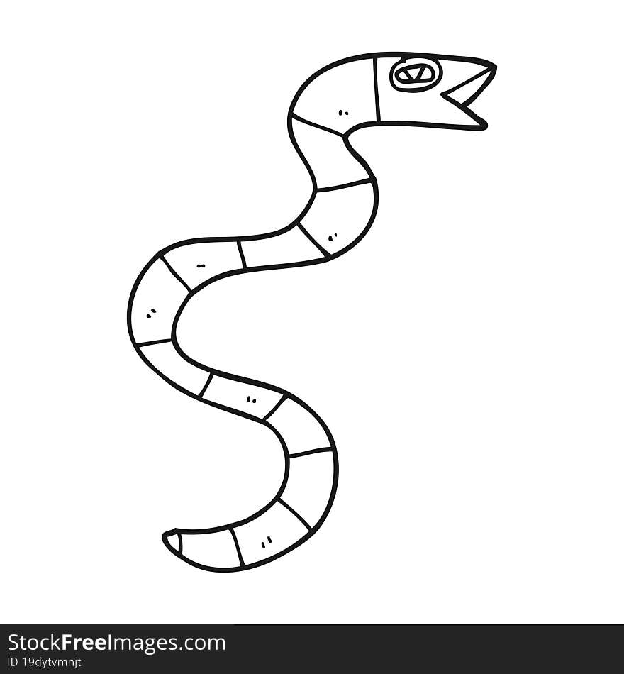 hissing cartoon snake