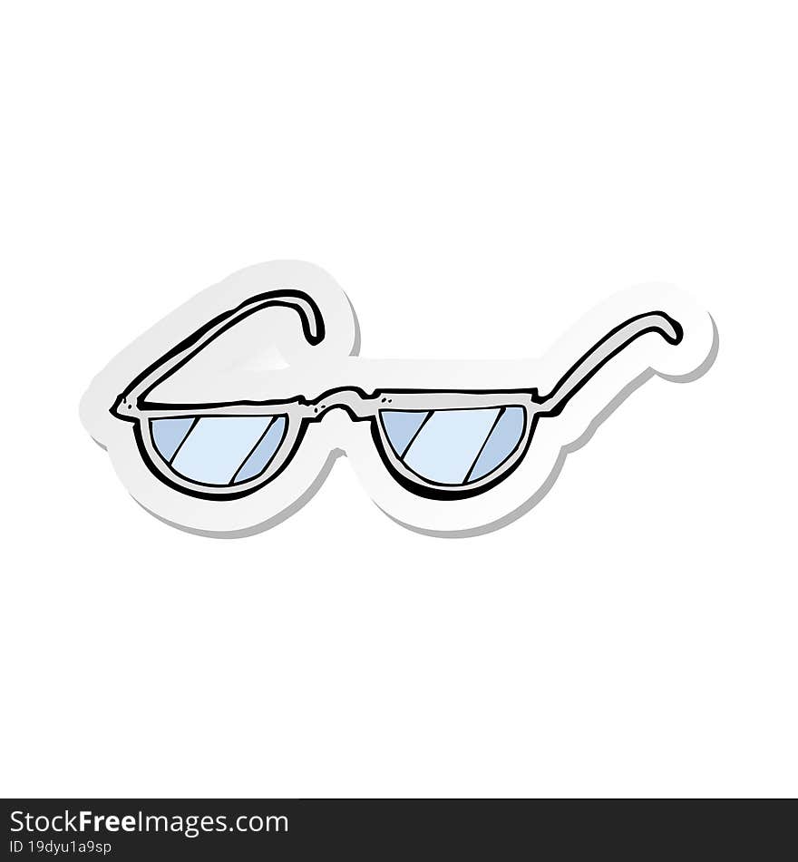 sticker of a cartoon glasses