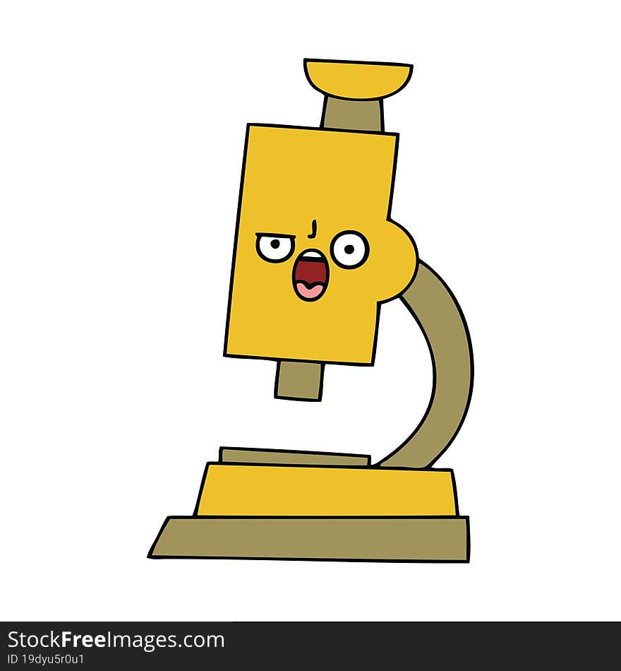 cute cartoon microscope