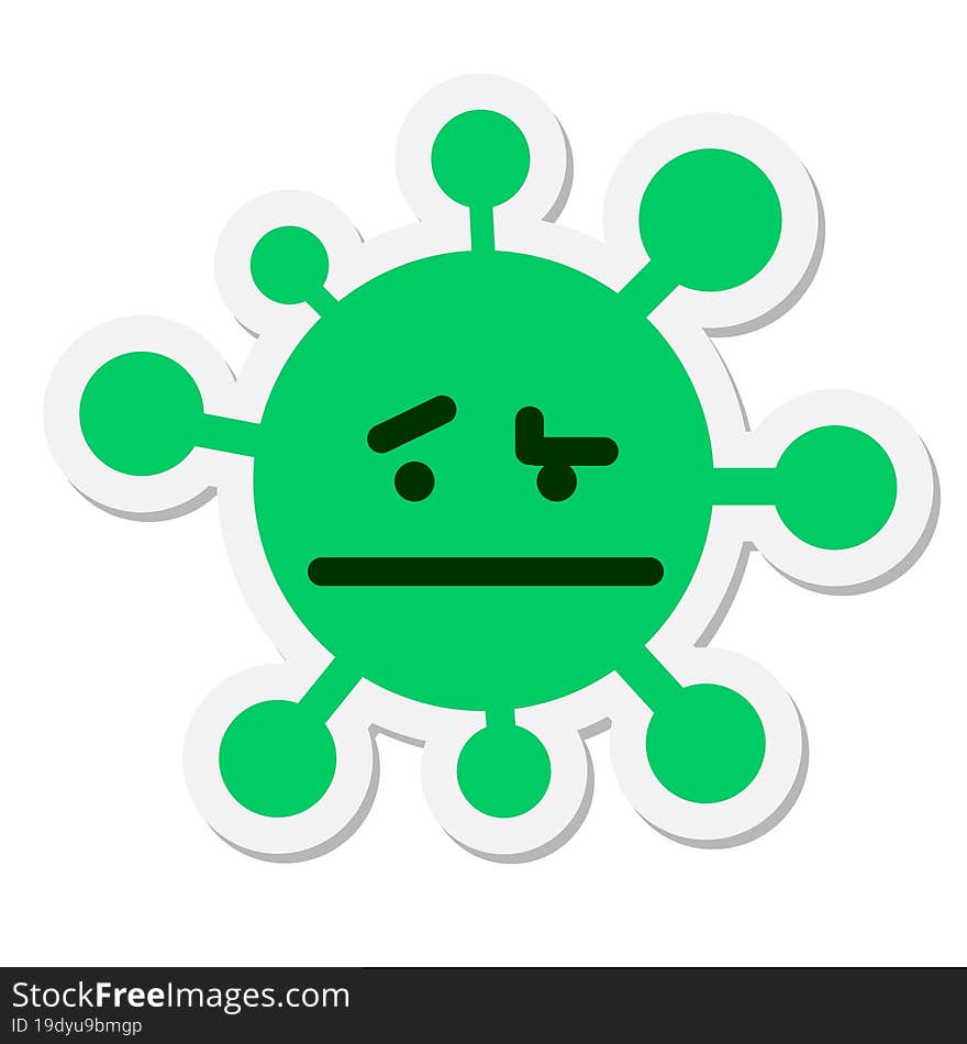 unsure confused virus sticker