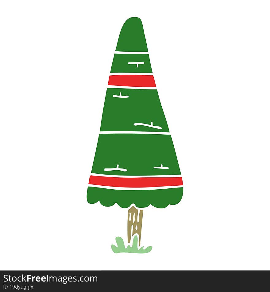 cartoon doodle christmas tree