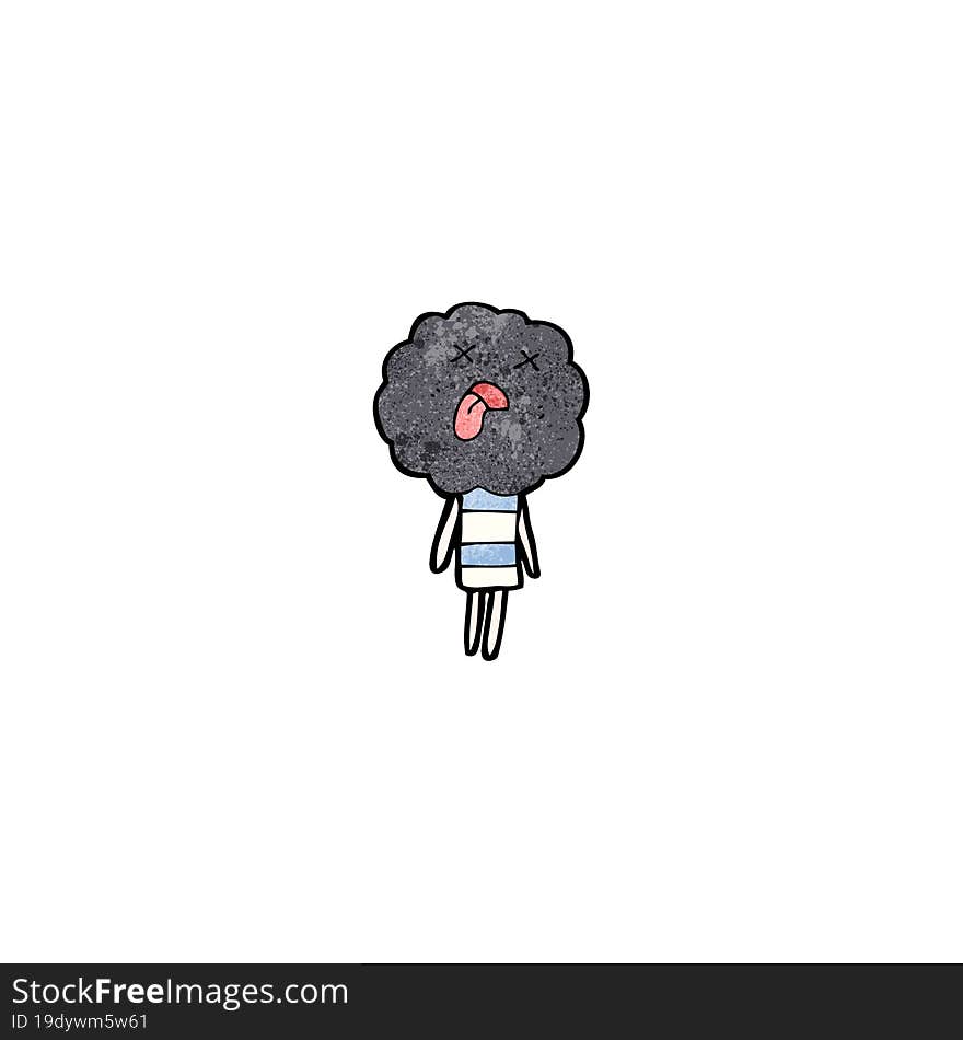 cute cartoon cloud head creauture