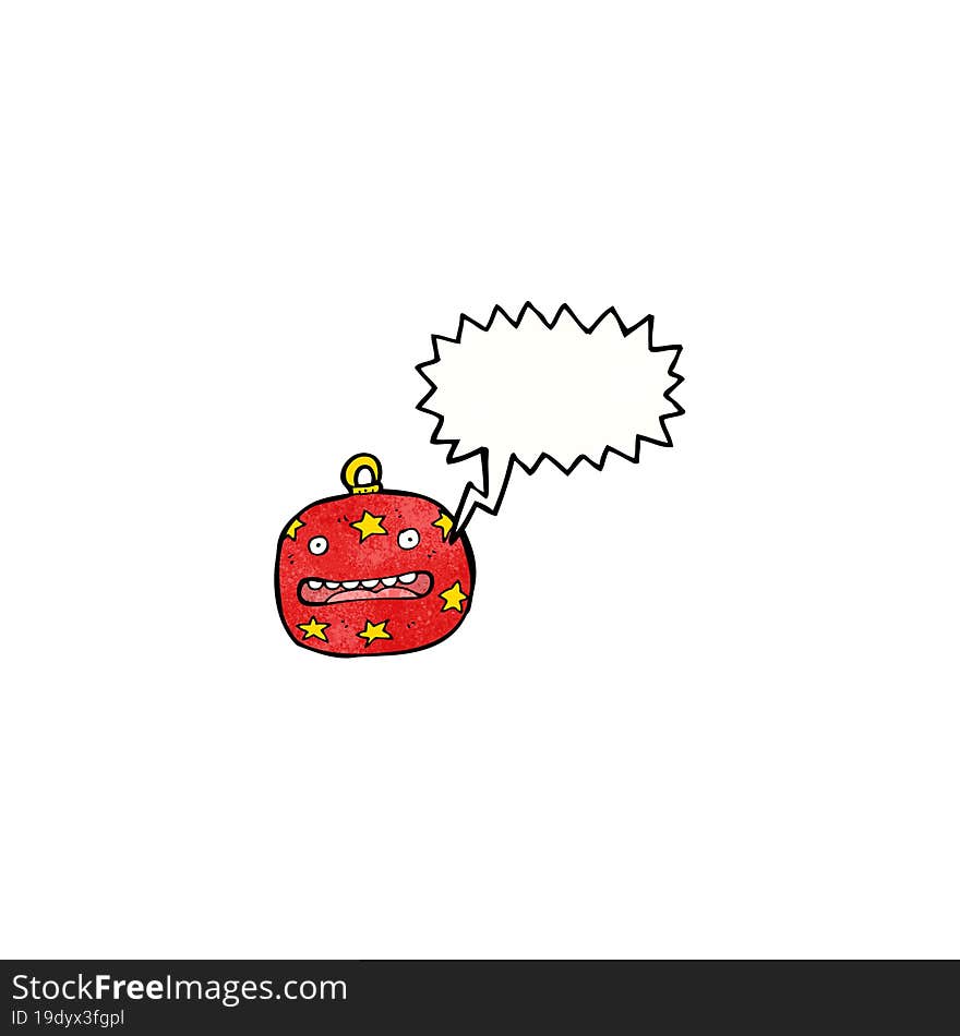 crazy christmas bauble cartoon character