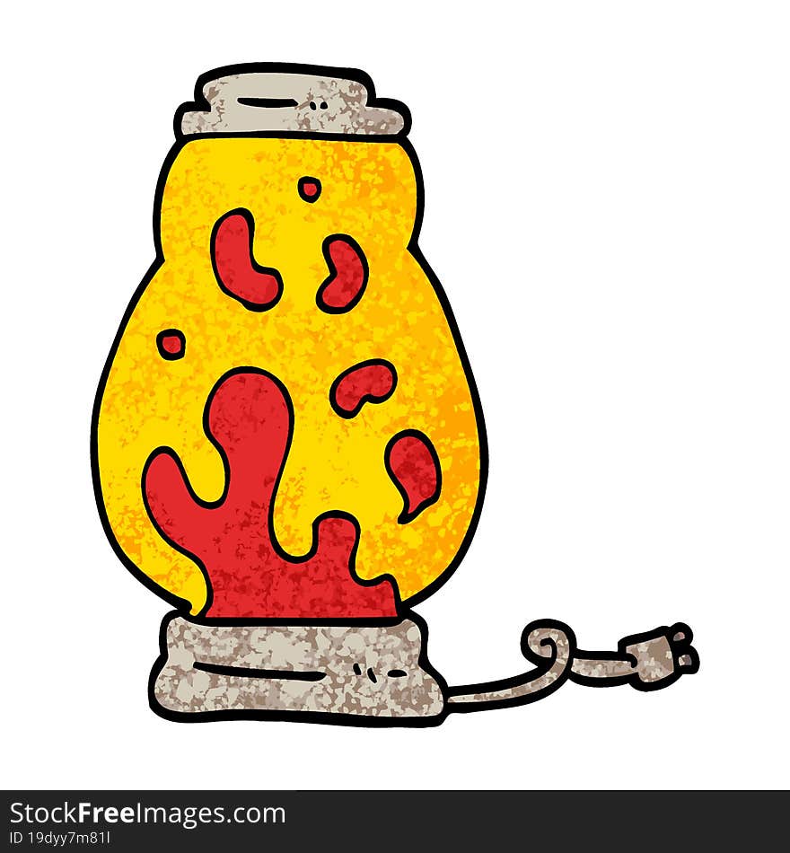 grunge textured illustration cartoon lava lamp