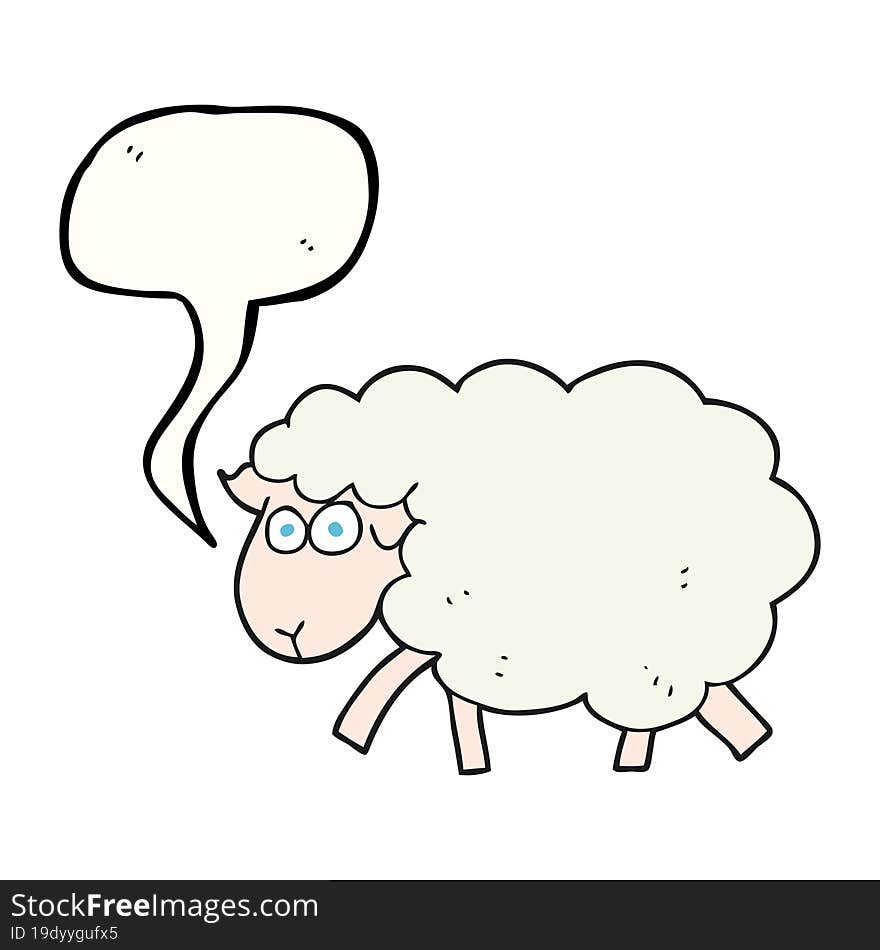 speech bubble cartoon sheep