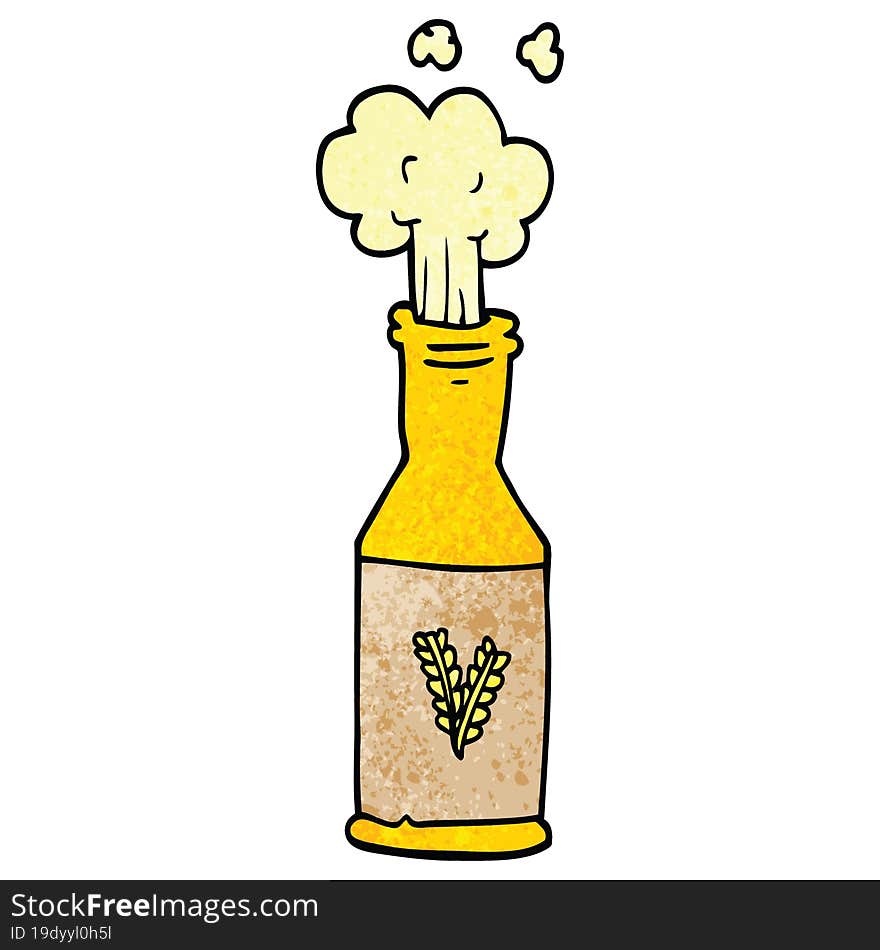 Cartoon Doodle Bottle Of Beer