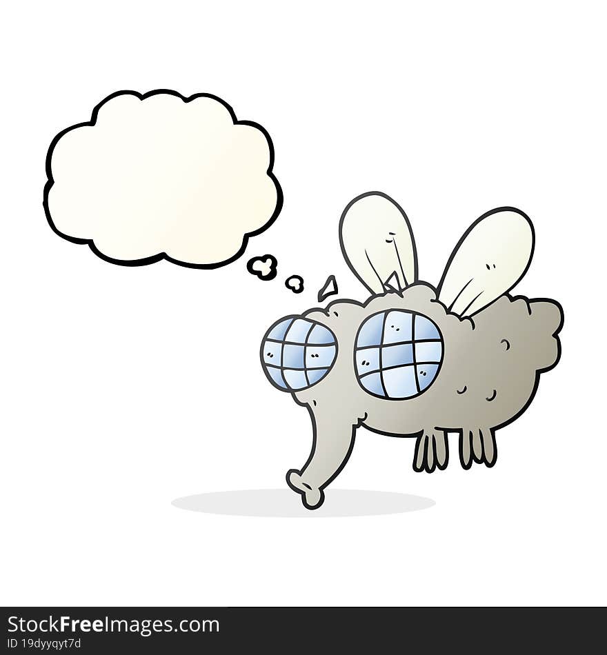 Thought Bubble Cartoon Fly