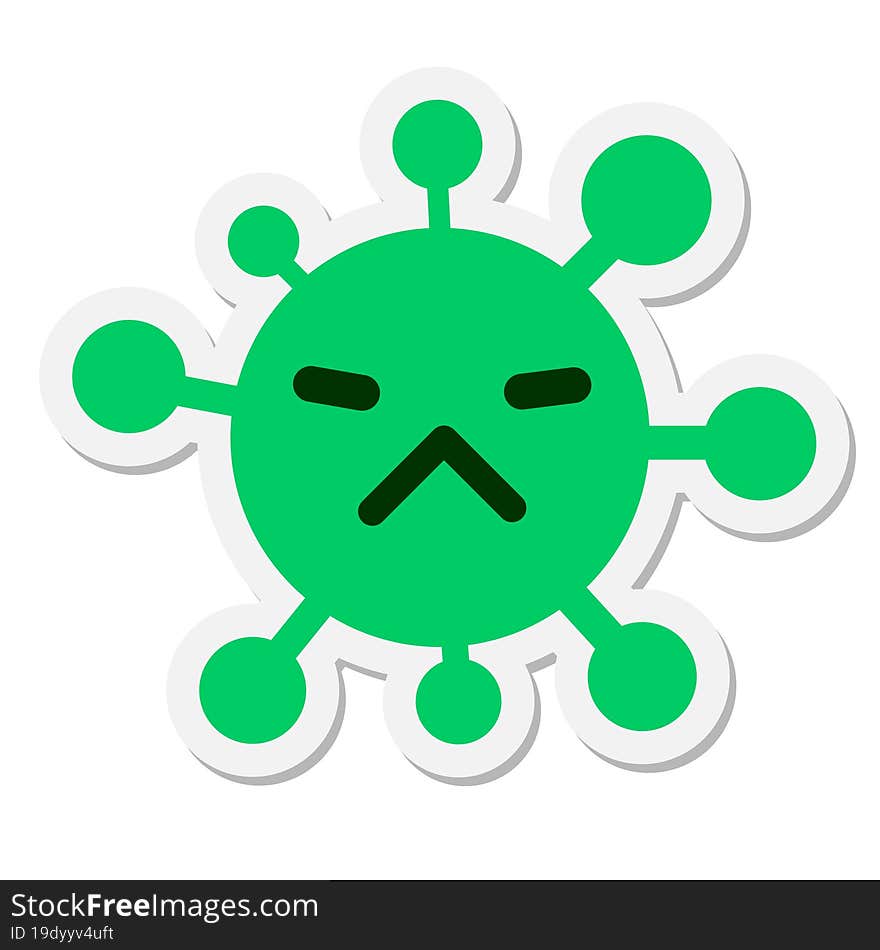 Simple Annoyed Virus Sticker