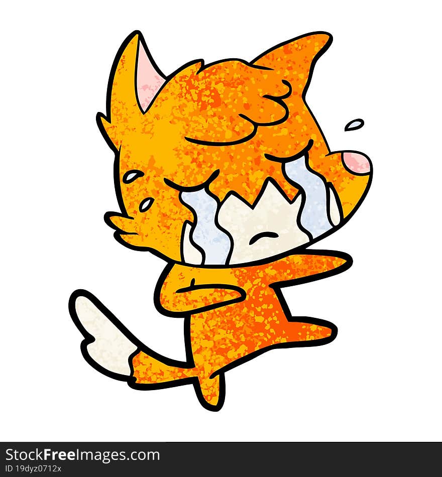 crying fox cartoon dancing. crying fox cartoon dancing