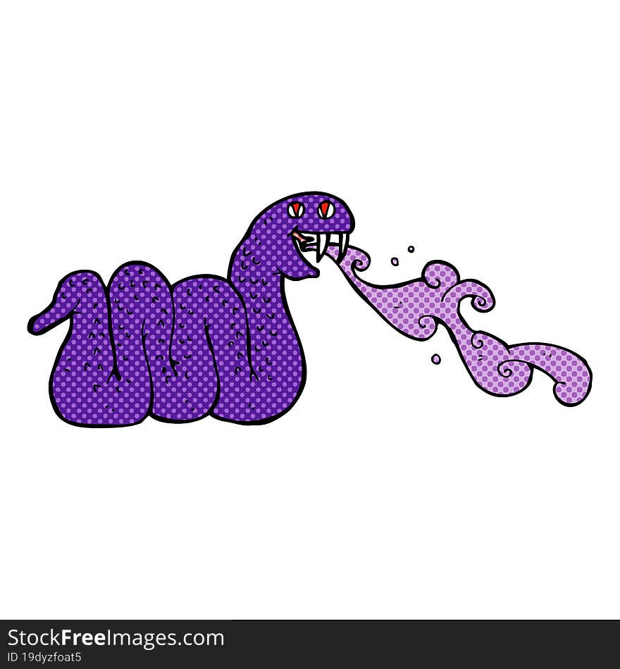 Cartoon Spitting Snake