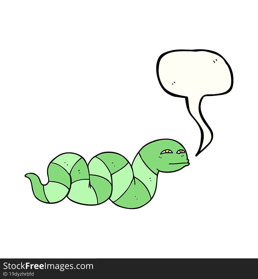 speech bubble cartoon snake