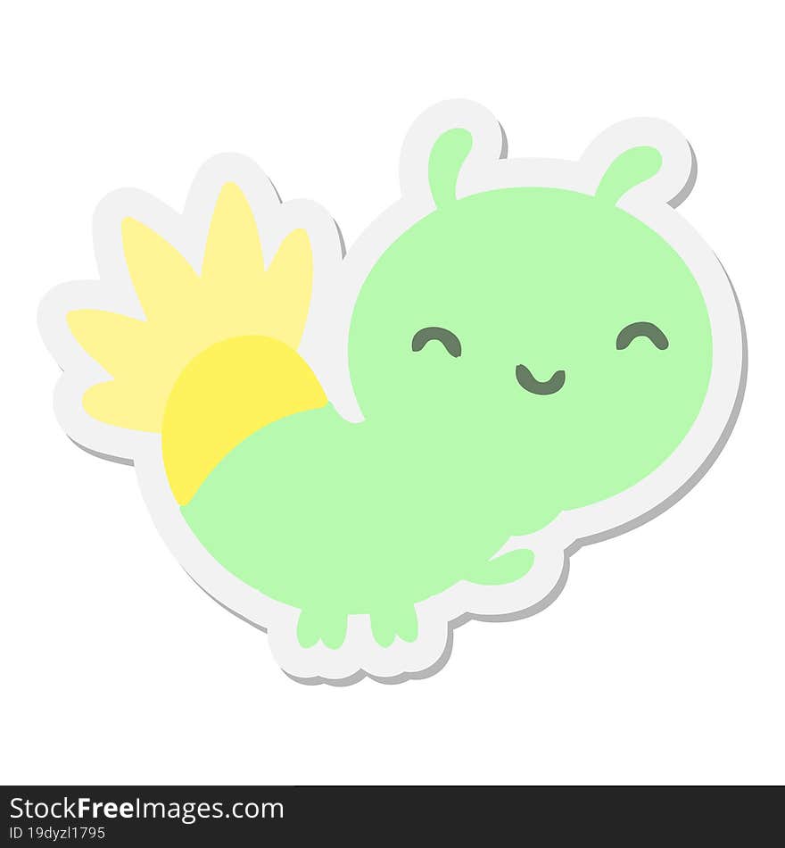 cute cartoon glow bug sticker