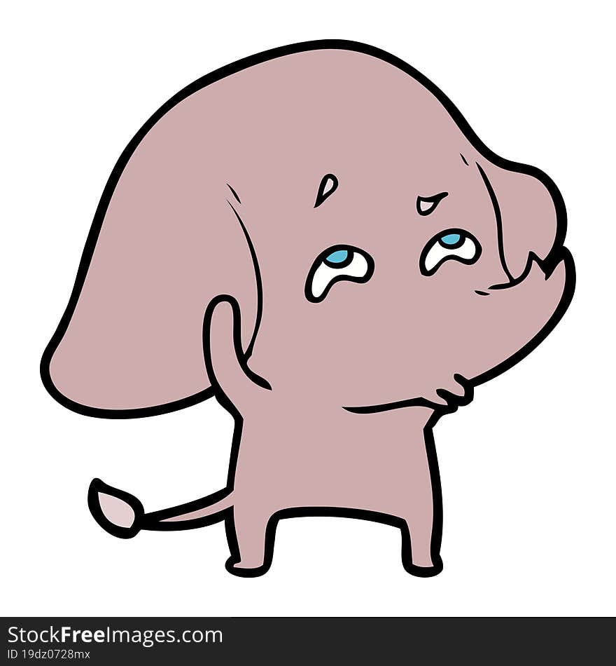 cartoon elephant remembering. cartoon elephant remembering