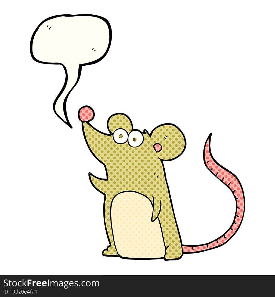 comic book speech bubble cartoon mouse