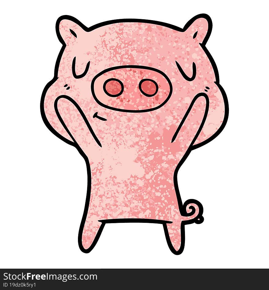 cartoon content pig. cartoon content pig