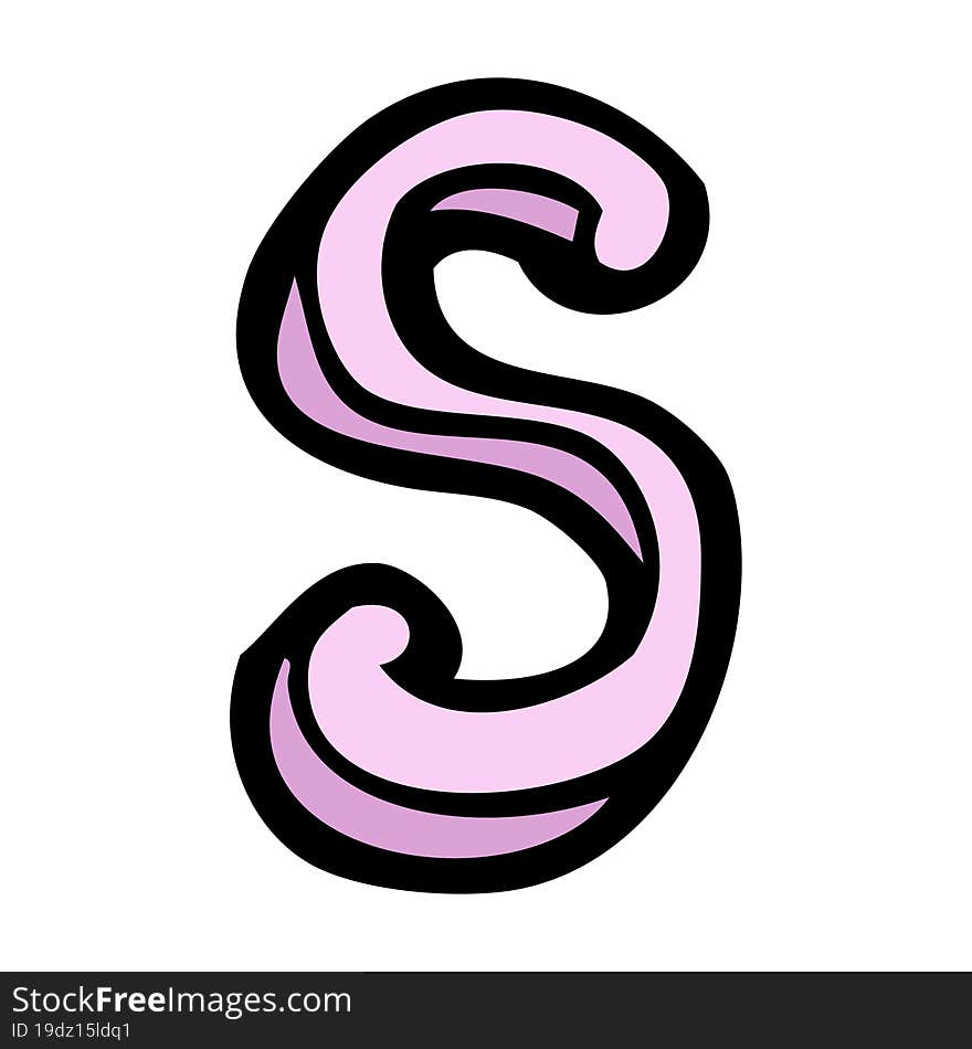 cartoon letter S