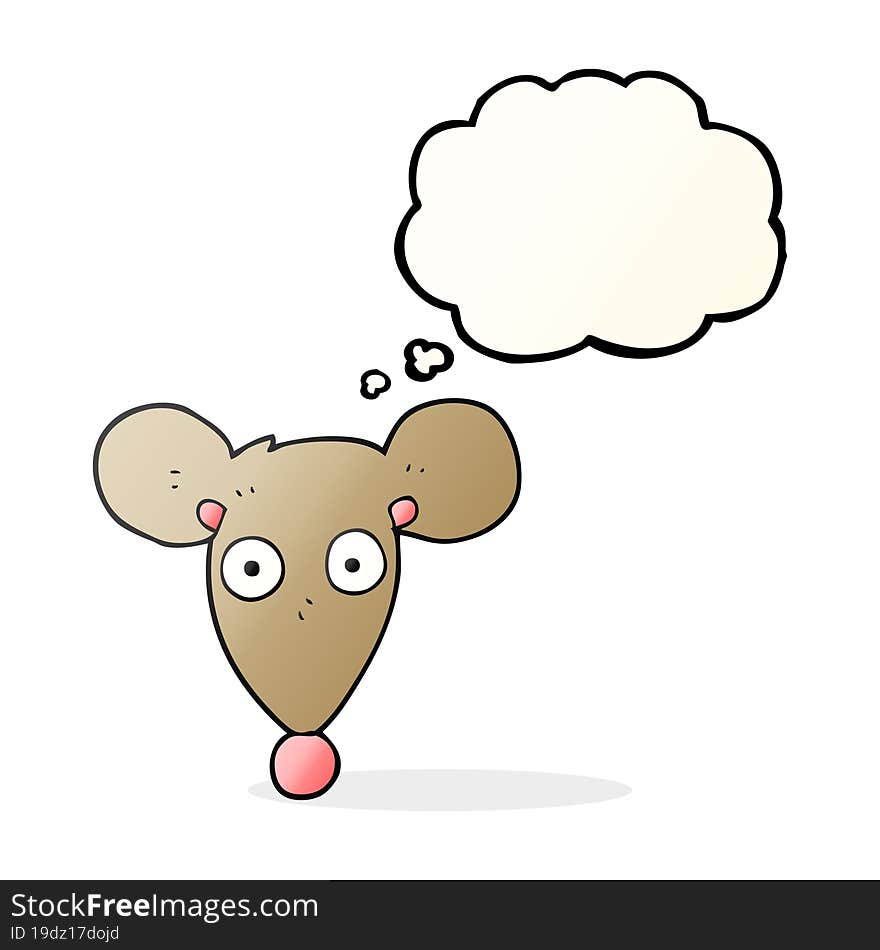 Thought Bubble Cartoon Mouse