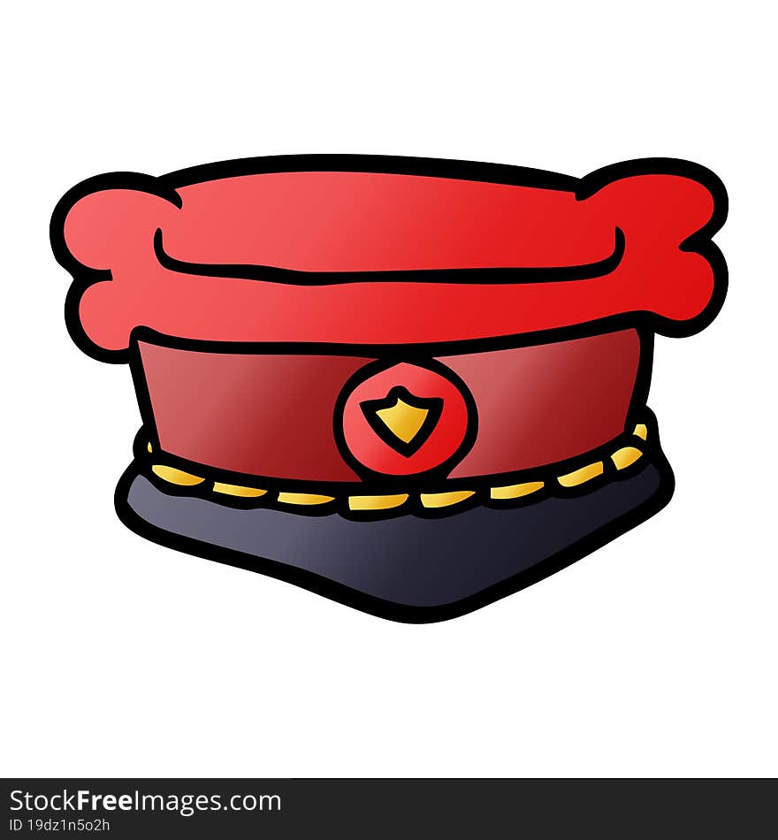 cartoon doodle fire chiefs hat